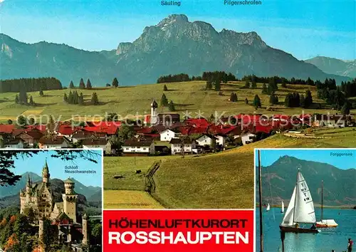 AK / Ansichtskarte Rosshaupten Forggensee Schloss Neuschwanstein Forggensee Saeuling  Kat. Rosshaupten