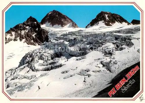 AK / Ansichtskarte Silvretta Grosser Piz Buin Kleiner Buin Eisbruch Ochsentaler Gletscher Gebirgspanorama Kat. Silvretta