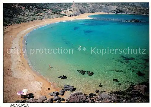 AK / Ansichtskarte Menorca Bucht Strand Kueste Fliegeraufnahme Kat. Spanien