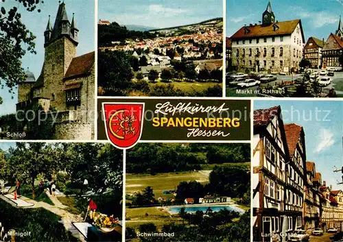 AK / Ansichtskarte Spangenberg Hessen Markt Rathaus Schloss  Kat. Spangenberg