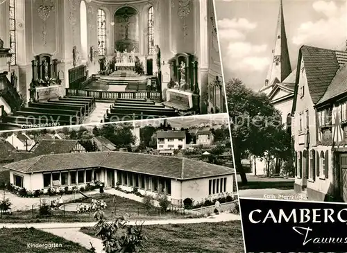 AK / Ansichtskarte Camberg Bad Kneippheilbad Kirche Inneres Kindergarten Pfarrkirche Kat. Bad Camberg