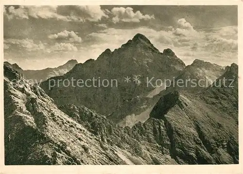 AK / Ansichtskarte Allgaeu Region Der Hochvogel vom Glasfelderkopf gesehen Allgaeuer Alpen Kat. Kempten (Allgaeu)