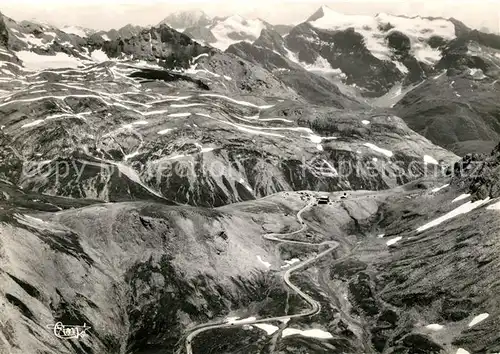 AK / Ansichtskarte Bonneval Savoie Col de Iseran Pointe de Albaron Ciamarela Pointe des Ars Hotel du Col de Iseran Vue aerienne Kat. Bonneval