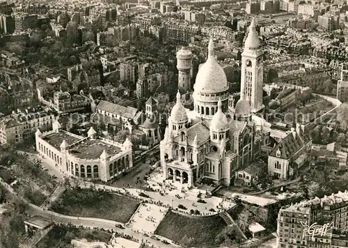 AK / Ansichtskarte Paris Vue aerienne La Basilique du Sacre Coeur de Montmartre Kat. Paris