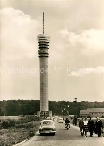 AK / Ansichtskarte Schwerin Mecklenburg Fernsehturm mit Turmcafe Kat. Schwerin