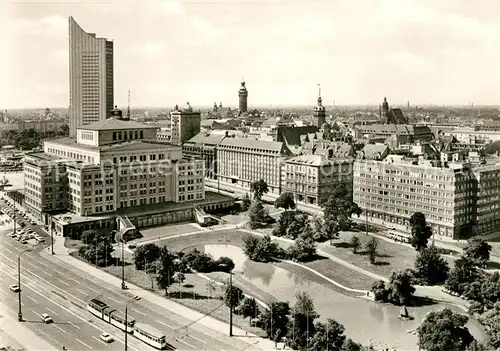 AK / Ansichtskarte Leipzig Oper mit dem Hochhaus der Karl Marx Universitaet Kat. Leipzig