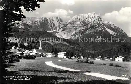 AK / Ansichtskarte Scheffau Wilden Kaiser Ortsansicht mit Kirche Kaisergebirge Kat. Scheffau am Wilden Kaiser