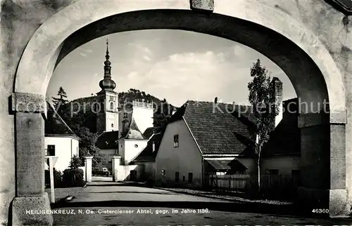 AK / Ansichtskarte Heiligenkreuz Niederoesterreich Zisterzienser Abtei gegruendet anno 1186 Kat. Heiligenkreuz