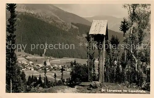 AK / Ansichtskarte St Lorenzen Lesachtal Wegekreuz Blick ins Tal Kat. St Lorenzen