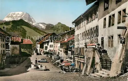 AK / Ansichtskarte Gruyeres FR Ortsstrasse Alpenblick Kat. Gruyeres