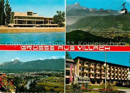 AK / Ansichtskarte Villach Kaernten Erholungszentrum Blick von der Kanzelhoehe Julische Alpen Kurhotel Warmbad Kat. Villach