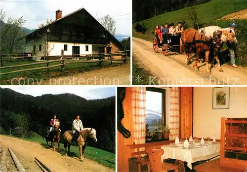 AK / Ansichtskarte Luce ob Savinji Turisticna Kmetija Pension Gaestehaus Reiten Pferdekutsche