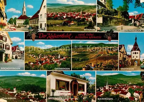 AK / Ansichtskarte Kaiserstuhl Region und umliegende Orte Kat. Ihringen