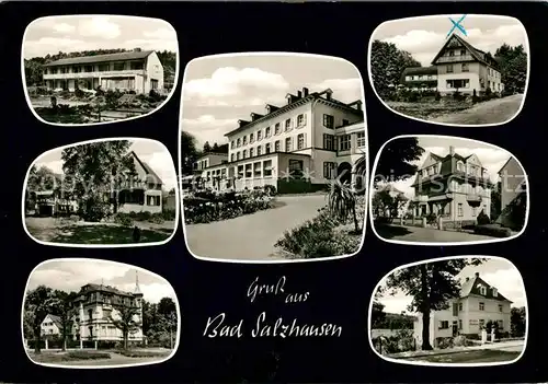 AK / Ansichtskarte Bad Salzhausen Kurhotel Sachs Hotel Tannenhof Kurheim Eva Kat. Nidda