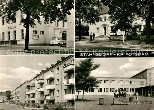 AK / Ansichtskarte Stahnsdorf Rathaus Postamt Tagesoberschule Heinrich Zille Kat. Stahnsdorf