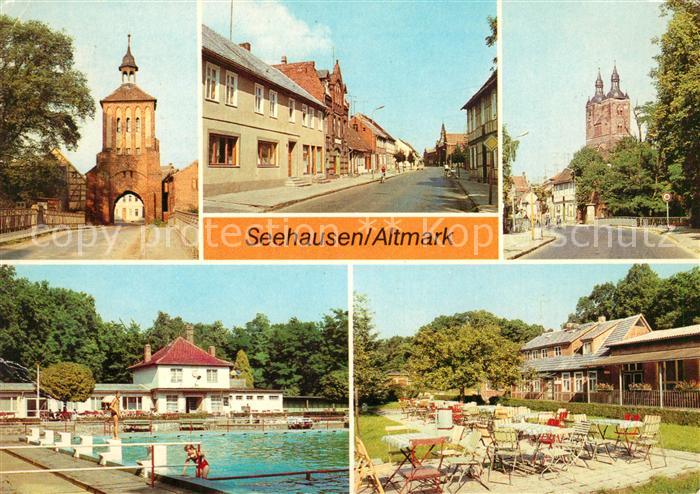 AK / Ansichtskarte Seehausen Altmark Strasse der DSF Beustertor Kat