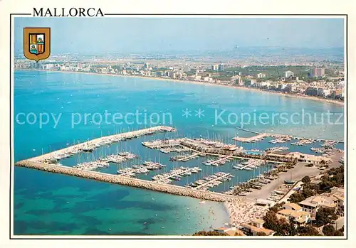 AK / Ansichtskarte Arenal Mallorca Fliegeraufnahme Hafen 