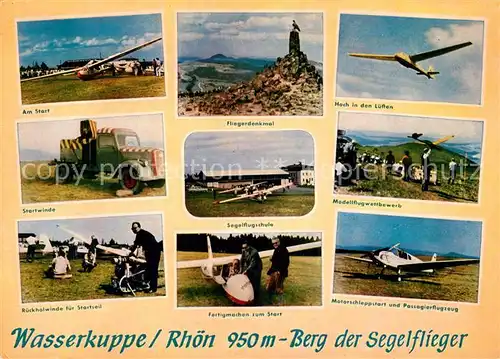 AK / Ansichtskarte Wasserkuppe Rhoen Berg der Segelflieger Fliegerdenkmal Kat. Poppenhausen (Wasserkuppe)