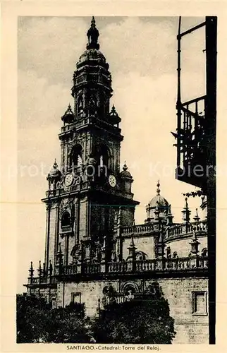 AK / Ansichtskarte Santiago de Compostela Catedral Torre del Reloj Kat. Santiago de Compostela