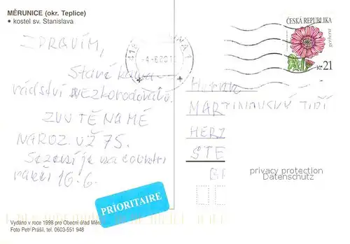 AK / Ansichtskarte Merunice Teplice Kostel sv Stanislava