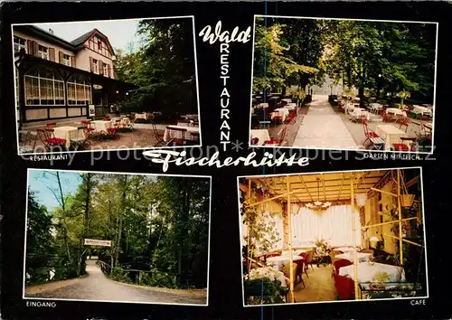 AK / Ansichtskarte Bad Lippspringe Waldrestaurant Fischerhuette Garten mit Teich Eingang Cafe Kat. Bad Lippspringe