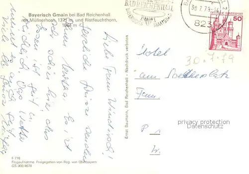 AK / Ansichtskarte Bad Reichenhall Fliegeraufnahme mit Muellnerhorn und Ristfeuchthorn Kat. Bad Reichenhall