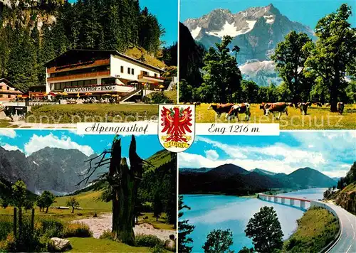 AK / Ansichtskarte Hinterriss Tirol Alpengasthof Eng Gr Ahornboden Karwendel Bruecke Kat. Vomp