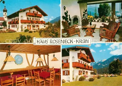 AK / Ansichtskarte Kruen Haus Roseneck Gaststube Kaminzimmer  Kat. Kruen