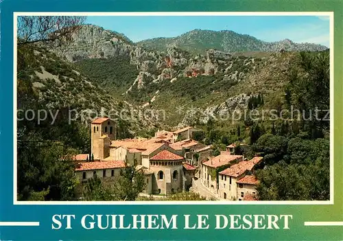 AK / Ansichtskarte Saint Guilhem le Desert Village cree sous Charlemagne Abbaye romane Kat. Saint Guilhem le Desert