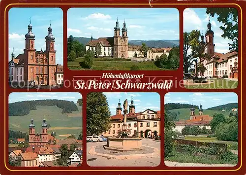 AK / Ansichtskarte St Peter Schwarzwald Kirche Teilansichten Markt Brunnen Kat. St. Peter