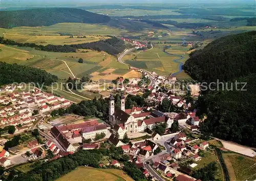 AK / Ansichtskarte Zwiefalten Wuerttemberg Fliegeraufnahme mit Klosterkirche