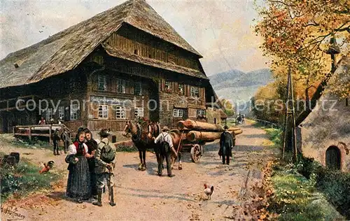 AK / Ansichtskarte Hoffmann Heinrich Gasthaus zum Himmelreich Hoellental Kat. Kuenstlerkarte