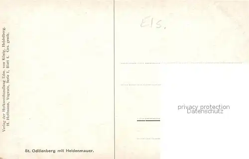 AK / Ansichtskarte Hoffmann Heinrich St. Odilienberg Heidenmauer  Kat. Kuenstlerkarte