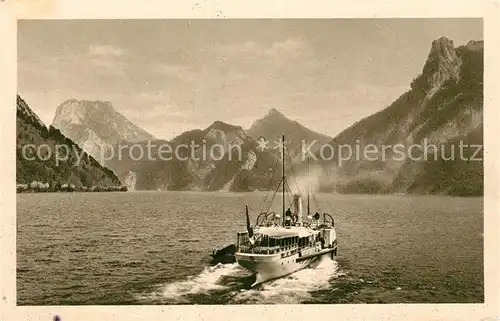 AK / Ansichtskarte Dampfer Seitenrad Traunsee von Ebensee  Kat. Schiffe