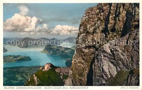 AK / Ansichtskarte Foto Gaberell J. Nr. 6824 Pilatus Oberhauptgalerie Rigi Buergenstock  Kat. Fotografie