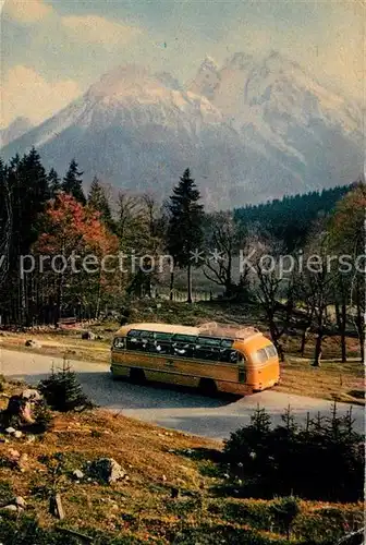 AK / Ansichtskarte Postbus Deutsche Alpenpost Queralpenstrassen Berchtesgaden Hochkalter  Kat. Post