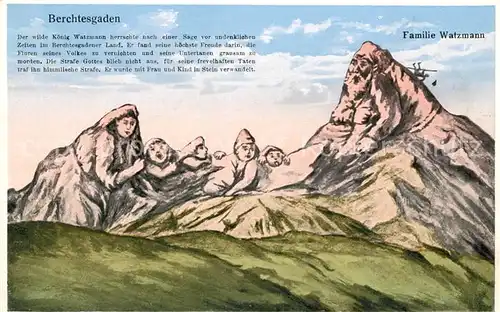AK / Ansichtskarte Berggesichter Familie Watzmann Berchtesgaden  Kat. Berge