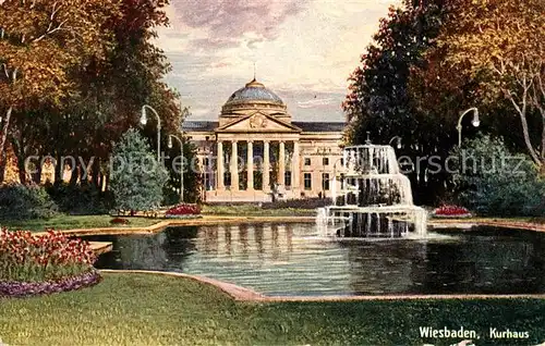 AK / Ansichtskarte Verlag Wiedemann WIRO Nr. 1907 A Wiesbaden Kurhaus  Kat. Verlage