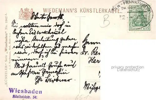 AK / Ansichtskarte Verlag Wiedemann WIRO Nr. 1907 A Wiesbaden Kurhaus  Kat. Verlage