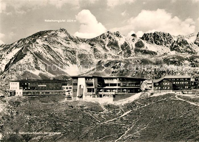 Ak Ansichtskarte Oberstdorf Nebelhornbahn Bergstation Mit Hotel