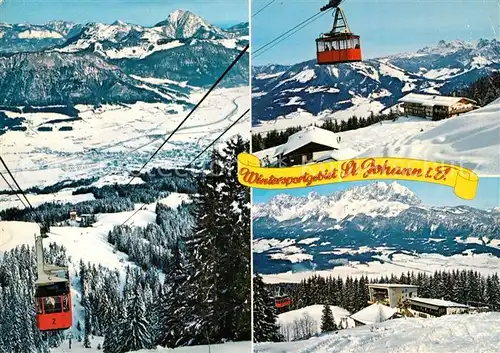 AK / Ansichtskarte St Johann Tirol Panorama Blick vom Harschbichl Seilbahn Angerer Alm Steinberge Kaisergebirge Kat. St. Johann in Tirol