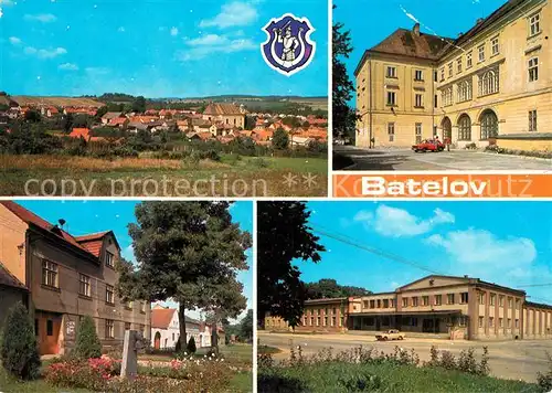 AK / Ansichtskarte Batelov Celkovy pohled Zamek Pomnik Borovskeho vlevo budova MNV Kulturni dum Kat. Tschechische Republik
