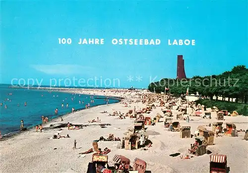 AK / Ansichtskarte Laboe Ostseebad Strand Marine Ehrenmal Kat. Laboe