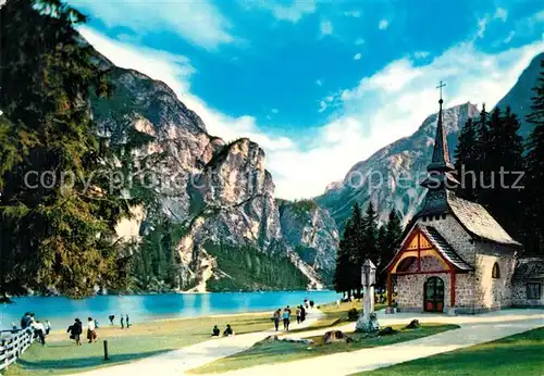 AK / Ansichtskarte Dolomiti Lago di Braies Kapelle Kat. Italien