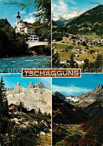 AK / Ansichtskarte Tschagguns Vorarlberg Teilansichten Landschaftspanorama Alpen Lindauer Huette Berghaus Kat. Tschagguns