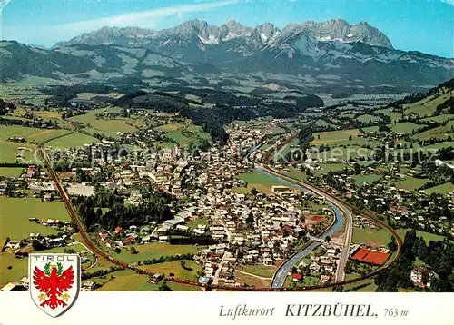 AK / Ansichtskarte Kitzbuehel Tirol Fliegeraufnahme Kaisergebirge Kat. Kitzbuehel