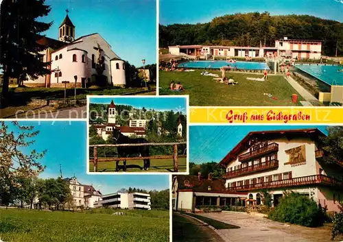 AK / Ansichtskarte Eichgraben Schwimmbad Kirche Kat. Eichgraben