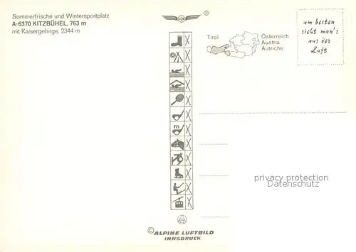 AK / Ansichtskarte Kitzbuehel Tirol Fliegeraufnahme Kaisergebirge Kat. Kitzbuehel