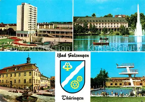 AK / Ansichtskarte Salzungen Bad Schwimmbad Rathaus Kurhaus Leninplatz Kat. Bad Salzungen