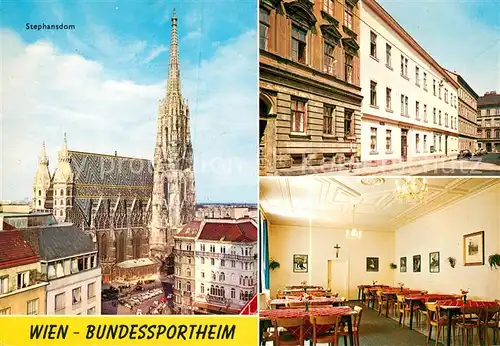 AK / Ansichtskarte Wien Stephansdom Bundessportheim Kat. Wien